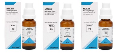 ADEL 73 Anti-Fungal Drops Pack of 3 Homeopathic Remedy for Skin Wellness
