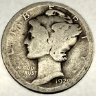 1929-P Mercury Dime 10c Circulated Condition 90% Silver US Coin - 3989