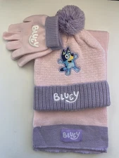 Bluey 3pcs Hat Glove And Scarf Cold Weather Set 