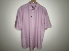 Johnnie-O Mens Pink Hangin Out Short Sleeve Button Down Shirt Size XLT NWT