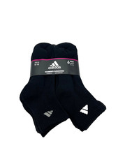Adidas Women's Socks Quarter Aero-ready Cushioned 6 Pair Shoe Size 5-10 M EW4478