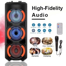 7500W Portable Party Bluetooth speaker Triple 6.5" Loud PA Speaker Rechargeable