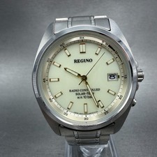 Orologio Citizen Reguno Uomo 38mm Quadrante Crema Tono Argento Solare Radiocomandato Funzionante