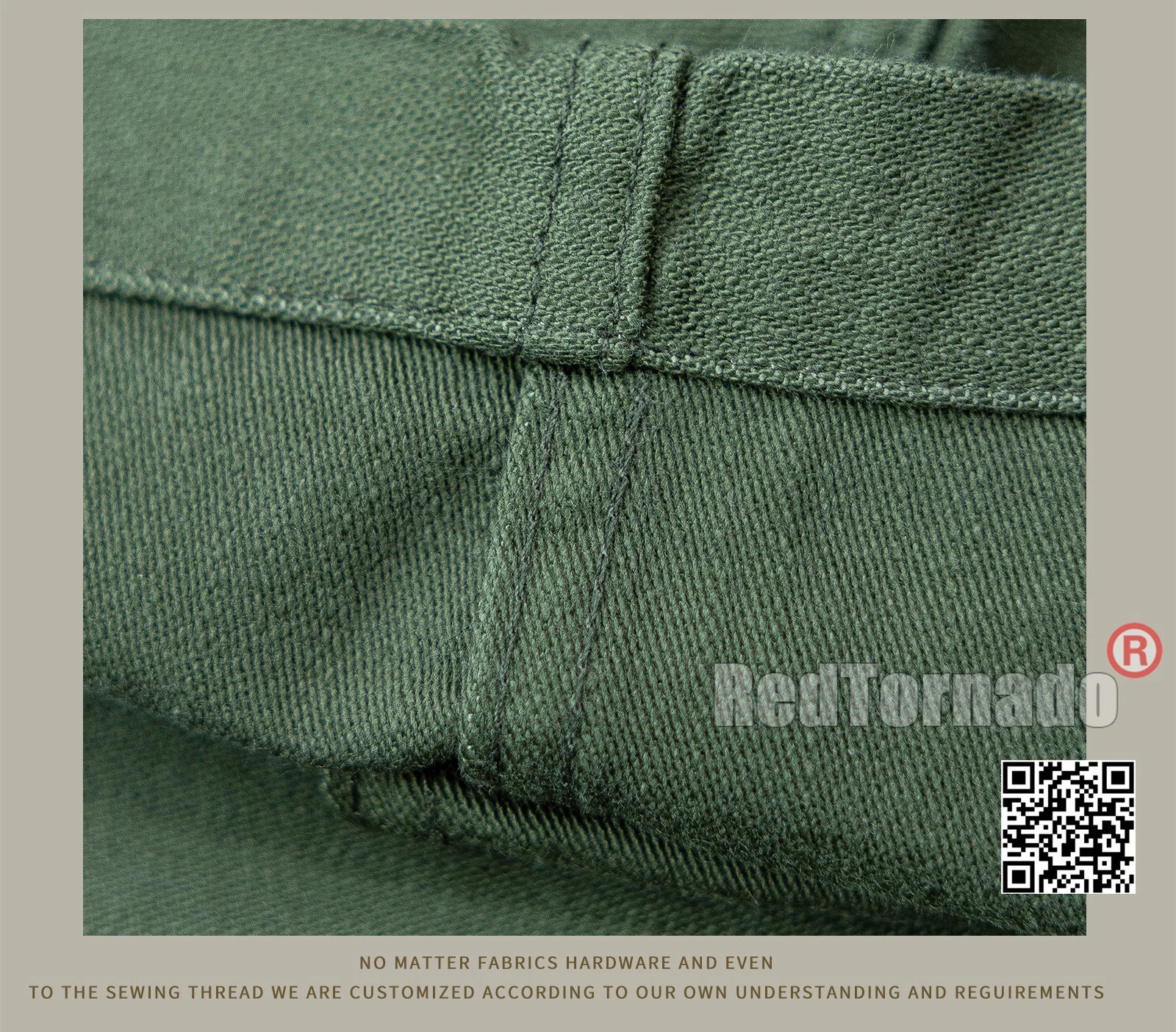Red Tornado Vintage OG-107 Field Trousers 15OZ Men Military Pants Loose Sateen - Picture 19 of 24