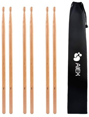 5A Drumsticks 3 Paar Drumsticks Classic Ahornholz Drumsticks Holzspitze