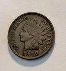 1900  Indian Head Cent Full Liberty With Diamonds
