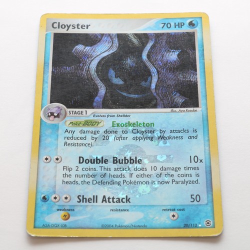 Cloyster 20/112 EX FireRed & LeafGreen Reverse Holo Rare (2004 Pokemon TCG Card)