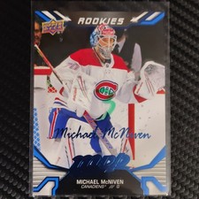 Upper Deck 2022-23 MVP Rookie Michael McNiven #238 Montreal Canadiens Card
