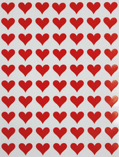 13Mm Red Valentine Heart Stickers   Permanent Heart Labels for Treat Bags, Gift
