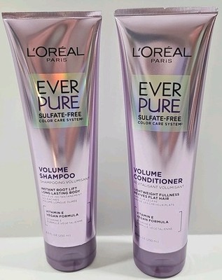 L'Oreal Paris Ever Pure Sulfate Free Color Care System Shampoo Conditioner New.
