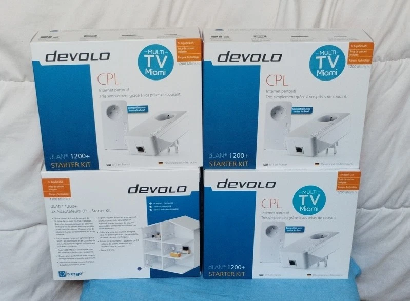CPL DEVOLO 1200, 2 PRISES ET 2 FICHES RJ45 COMPATIBLE AVEC TOUTES LES BOX, DLAN  - Imagen 3 de 4