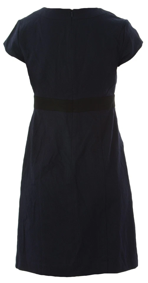 Boden Mujer Azul Marino Cuello Muesca Vestido Recto WH630 Nwot - Imagen 2 de 2