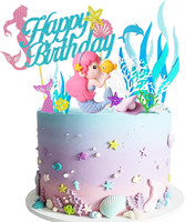 Meerjungfrau Tortendeko Geburtstag MäDchen Kuchen Deko Ocean Theme Topper FüR Fr