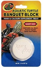 Zoo Med Aquatic Turtle Giant Banquet Block Food and Calcium Supplement - 2 Pack