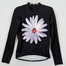 Castelli Cycling Jersey Women’s Large Long Sleeve Seduzione Daisy Graphic Black