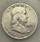 1949-P Franklin Half Dollar - VG - Very Good - 90% Silver