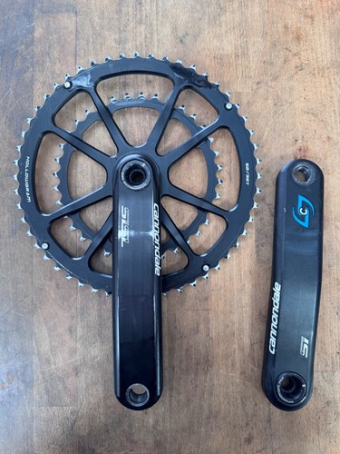 Cannondale SiSL crankset Stages left arm 175mm 52/36 Hollowgram USED