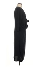 New ZARA Womens Knotted Fluid MIDI Dress Blue Size M 3/4 Sleeve