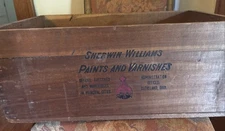 Rare Antique Sherwin Williams Wooden Crate Advertising