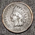 1882 Indian Head Cent Penny Antique U.S.A. One Cent Coin