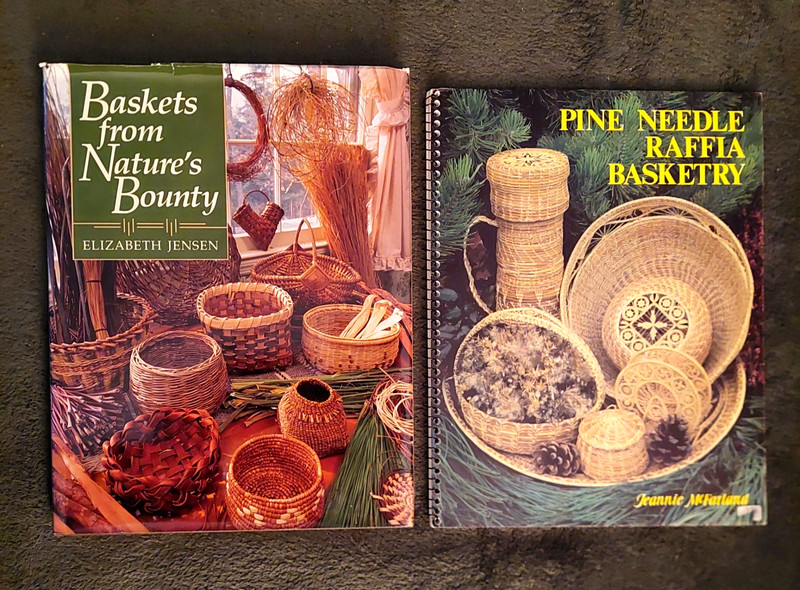 BASKETS FROM NATURE'S BOUNTY ELIZABETH JENSEN PINE NEEDLE RAFFIA BASKETRY MCFARL