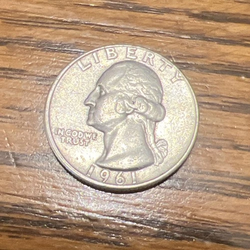 1961 Washington Quarter 25C 90% Silver Business Strike US Coin KM# 164