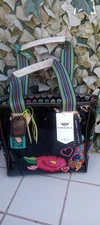 CONSUELA "Poppy" Classic Tote Black  Viva Consuela Patent Leather NEW