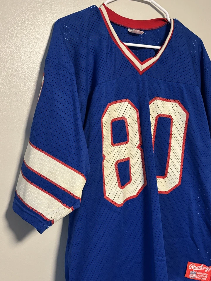 Camiseta grande vintage de los New York Buffalo Bills Eric Moulds Rawlings NFL de los años 90 Foto 3 de 4
