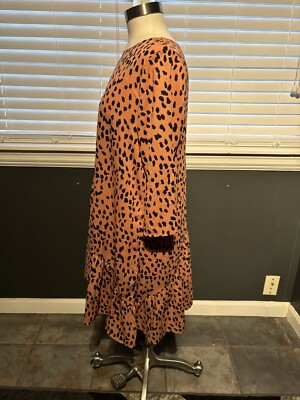 asymmetric animal print dress WILD NIGHTS MAXI DRESS Brown/Black / L