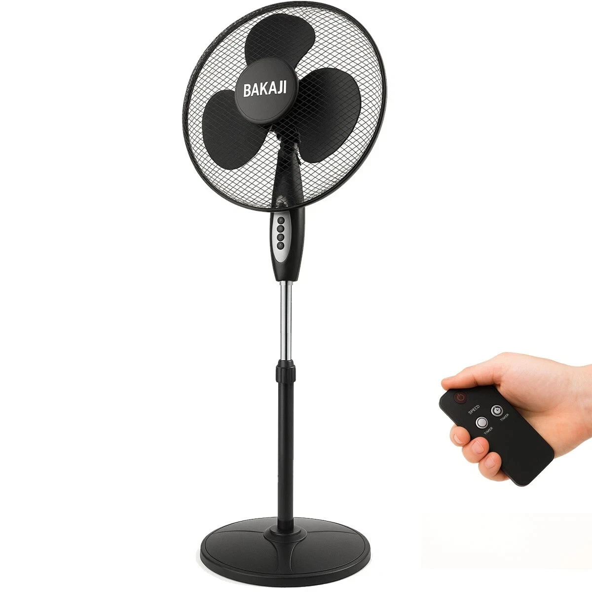 Ventilatore in piedi ricaricabile pieghevole ad alta quantità con batteria al li