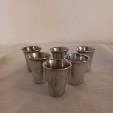 6er Set Schnapsbecher Lik&ouml;r-Becher 800 Silber Polen um 1900 1920