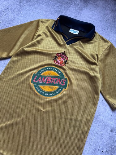 SUNDERLAND 1997 1998 AWAY FOOTBALL SHIRT SOCCER JERSEY ASICS sz S MEN VINTAGE - Picture 2 of 9