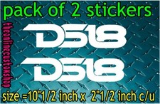 DS18 CAR AUDIO  VINYL STICKER PAIR [ color white ]