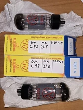 New Vacuum Tubes, 7027A, JJ Electronics, Matched Pair, Power Tubes