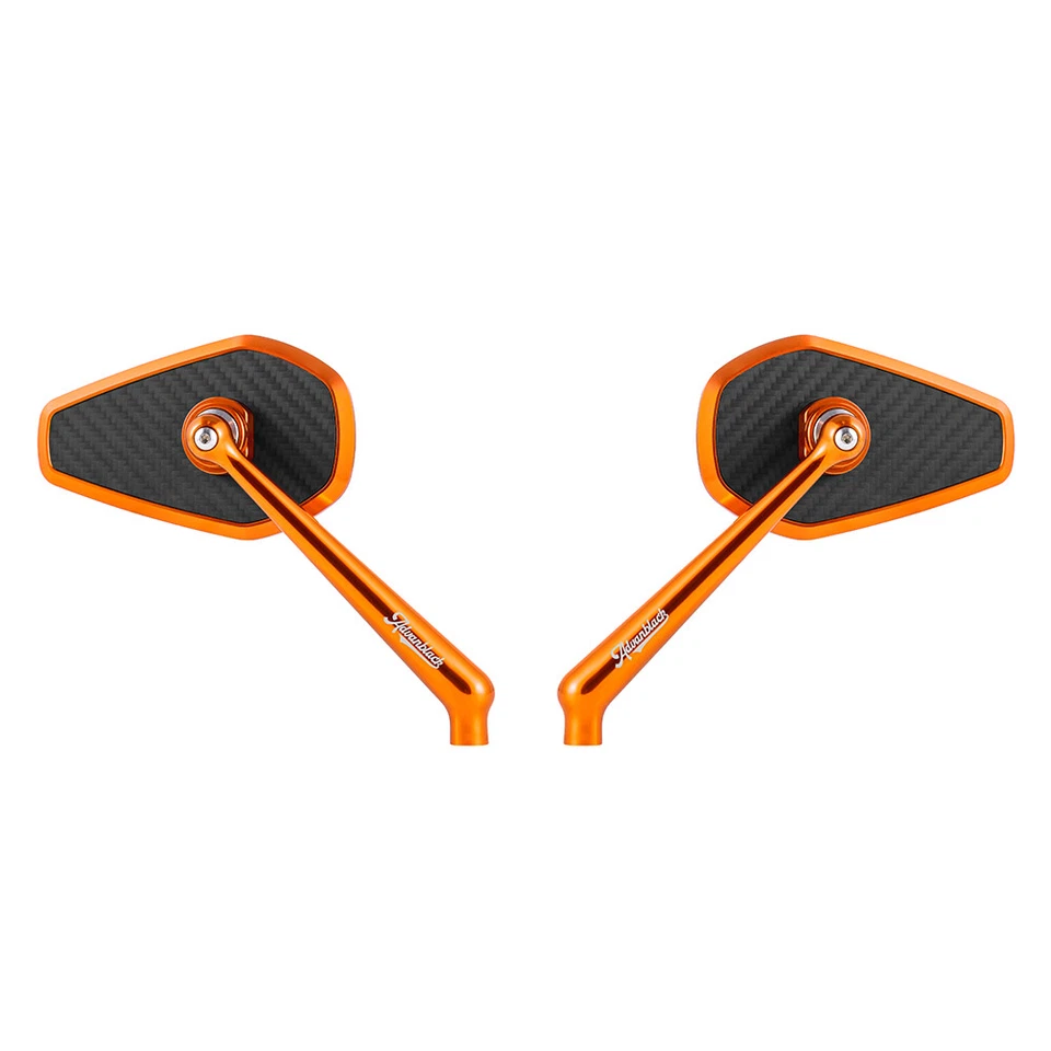 Espejos retrovisores Orange Axion Performance Style para Harley Road Street Softail Foto 2 de 4