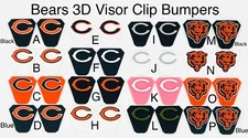 Bears 3D Visor Clip Bumpers, FULL SIZE (Clips Not Included)