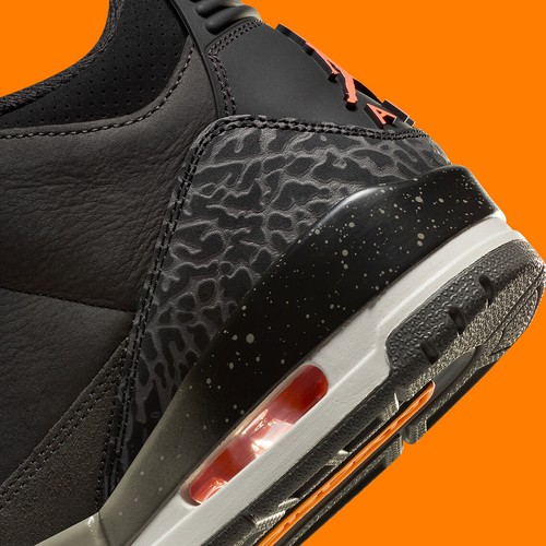 Nike Air Jordan 3 Retro "Fear Pack" Mens US 10 Black Orange Sneakers New 🧡 - Picture 2 of 9