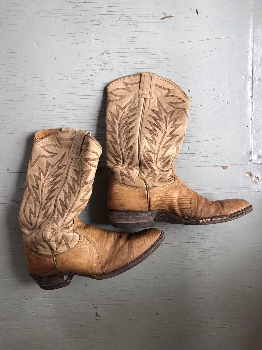 Nocona Boots Cowboy Dress Booots Leather and Lizard Skin  display picture 3