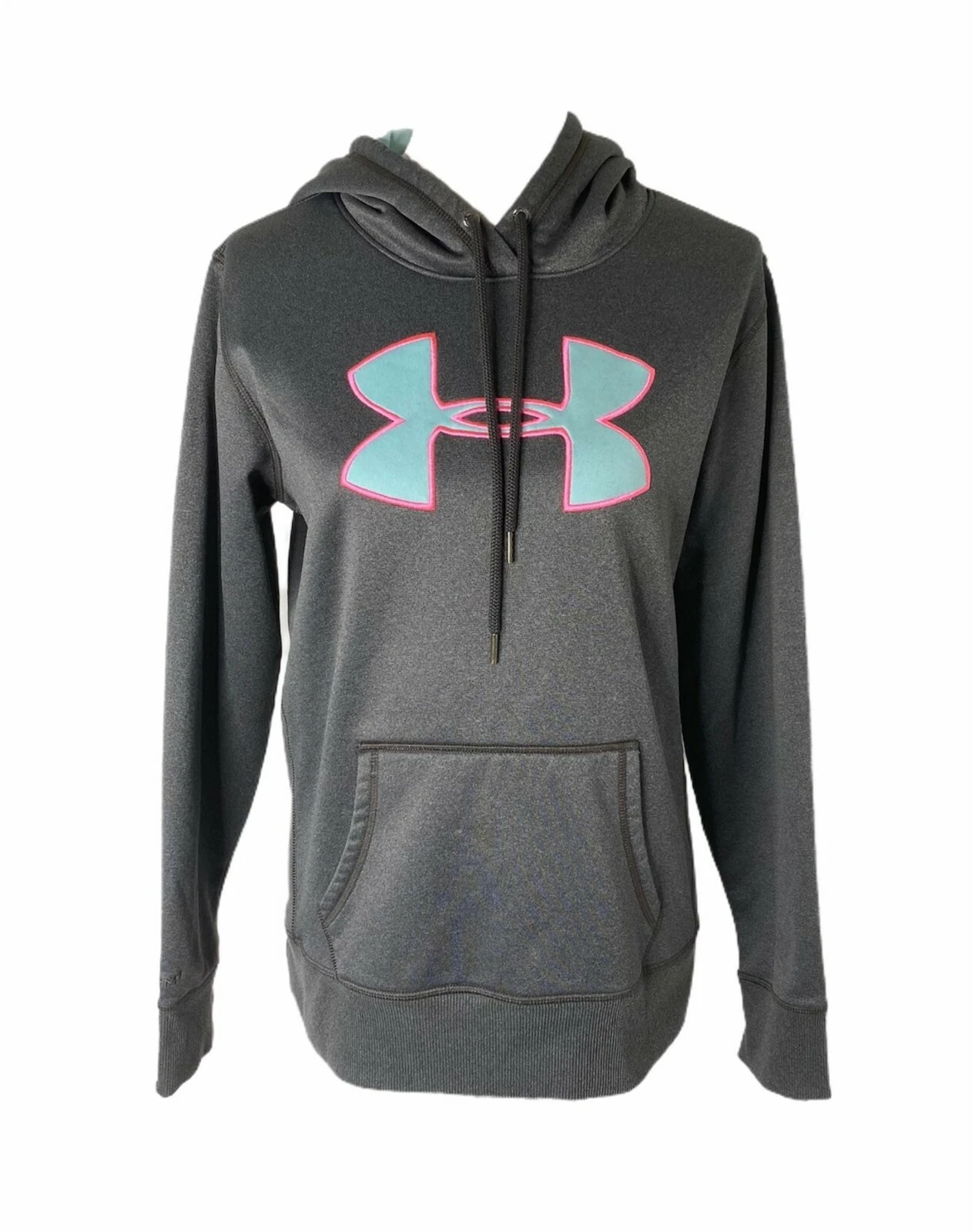 Under Armour Hoodie Womens Medium Grey Cold Gear Pullover Athletic