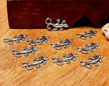 10 Eidechsen Echse Charms Kettenanhänger Schmuckherstellung DIY (7)