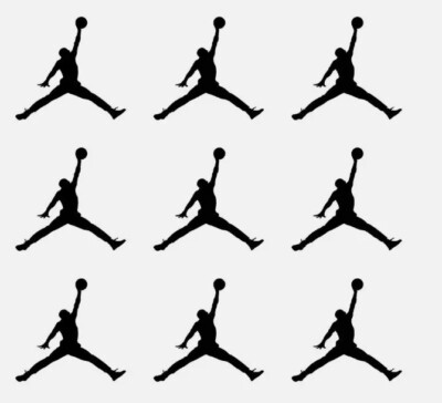 Air Michael Jordan Jumpman Logo vinyl decal MJ Die Cut Sticker Set of 9