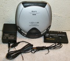 GPX Portable CD CD/R Player C3916 Silver Bass Boost 10 Sec Skip Car  AC Adapter