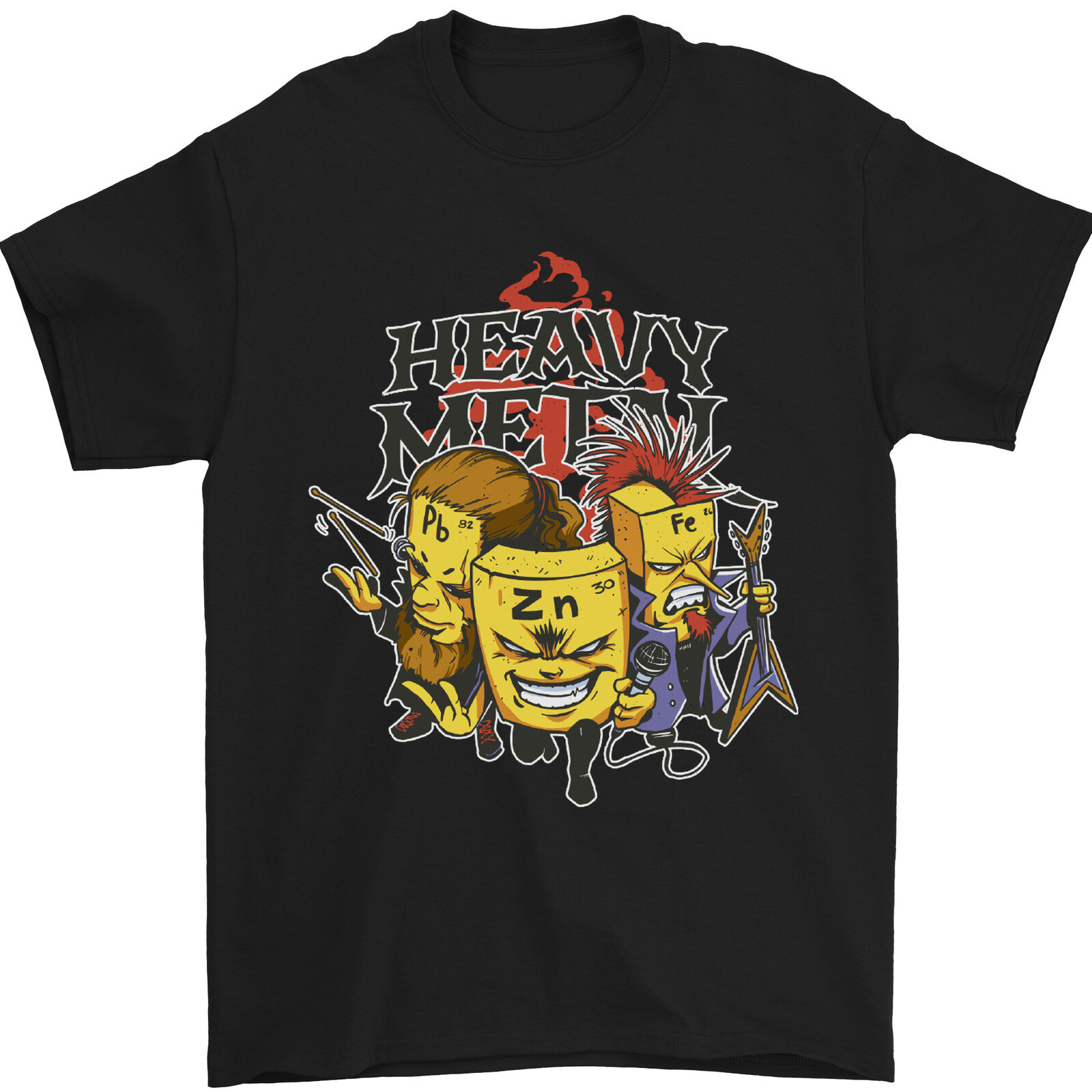 Heavy Metal Chemistry Periodic Table Mens T-Shirt 100% Cotton