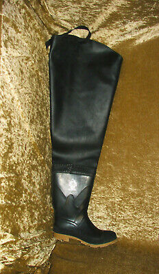Bata Steel Toe Black Rubber Hip Boots Steel Shank 86055 Sz 8 Bata Steel Toe Black Rubber Hip Boots Steel Shank 86055 Sz 8