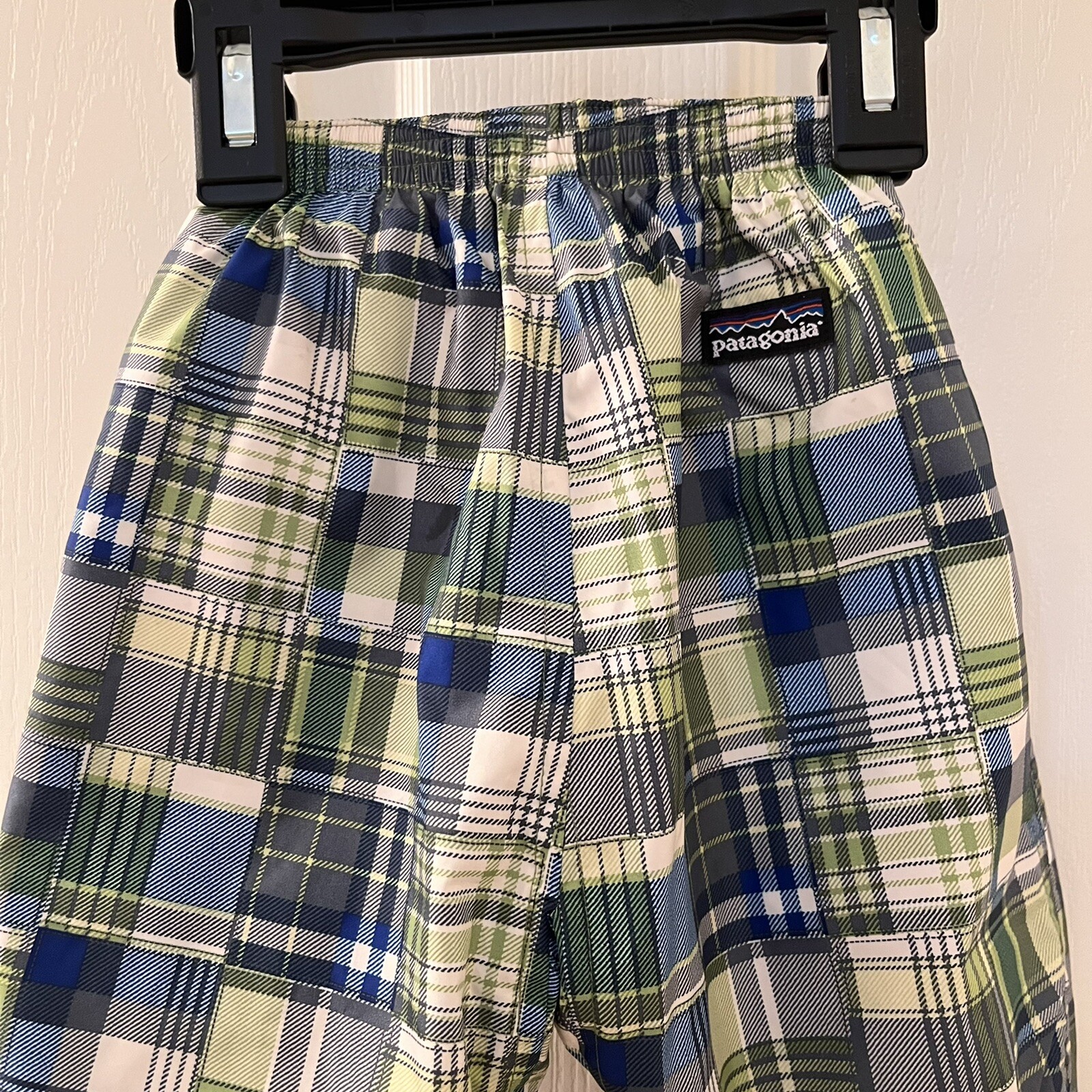 Patagonia Reversible Puff-Ball Pants Snow Green Blue Plaid Boys Size 3 Months thumbnail 7