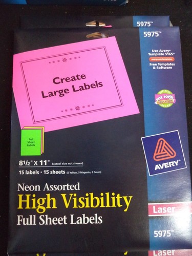 Paquete de 15 etiquetas láser de neón Avery Dennison 5975 surtido - 10% - Imagen 4 de 5