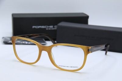 NEW PORSCHE DESIGN P'8250 B YELLOW HORN AUTHENTIC FRAMES EYEGLASSES 55-19