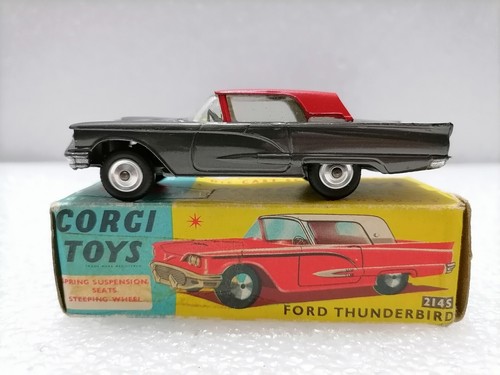 FORD THUNDERBIRD Hardtop - Vintage Corgi toys 214S , Made in Gt. Britain 1962 - Picture 2 of 15