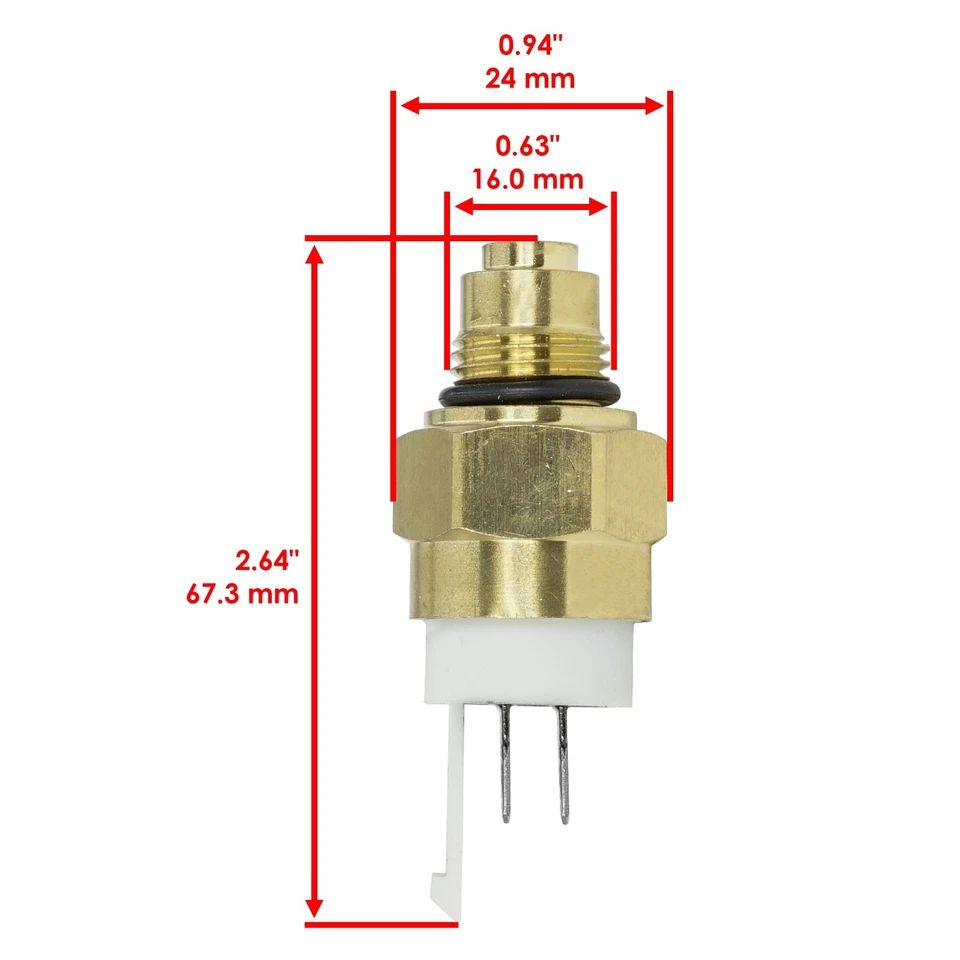 Interruptor termostato sensor calor ventilador radiador para Kawasaki EX250 Ninja 250R 89-2007 Foto 2 de 4