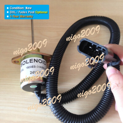 24V Solenoid Valve 1503ES-24A5SUC9SCC28 for Kubota V2203-DI Carrier Vector 1800